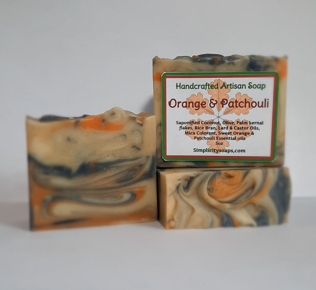 Soap - Orange & Patchouli, Patchouli soap, natural patchouli soap recipe, simplicity soaps