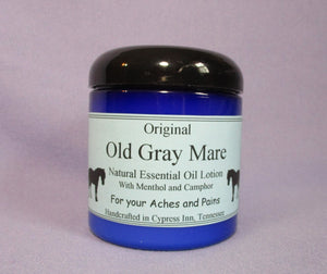 Natural Pain Relieving Cream -Old Gray Mare Essential Oil Lotion - Simplicity Soaps