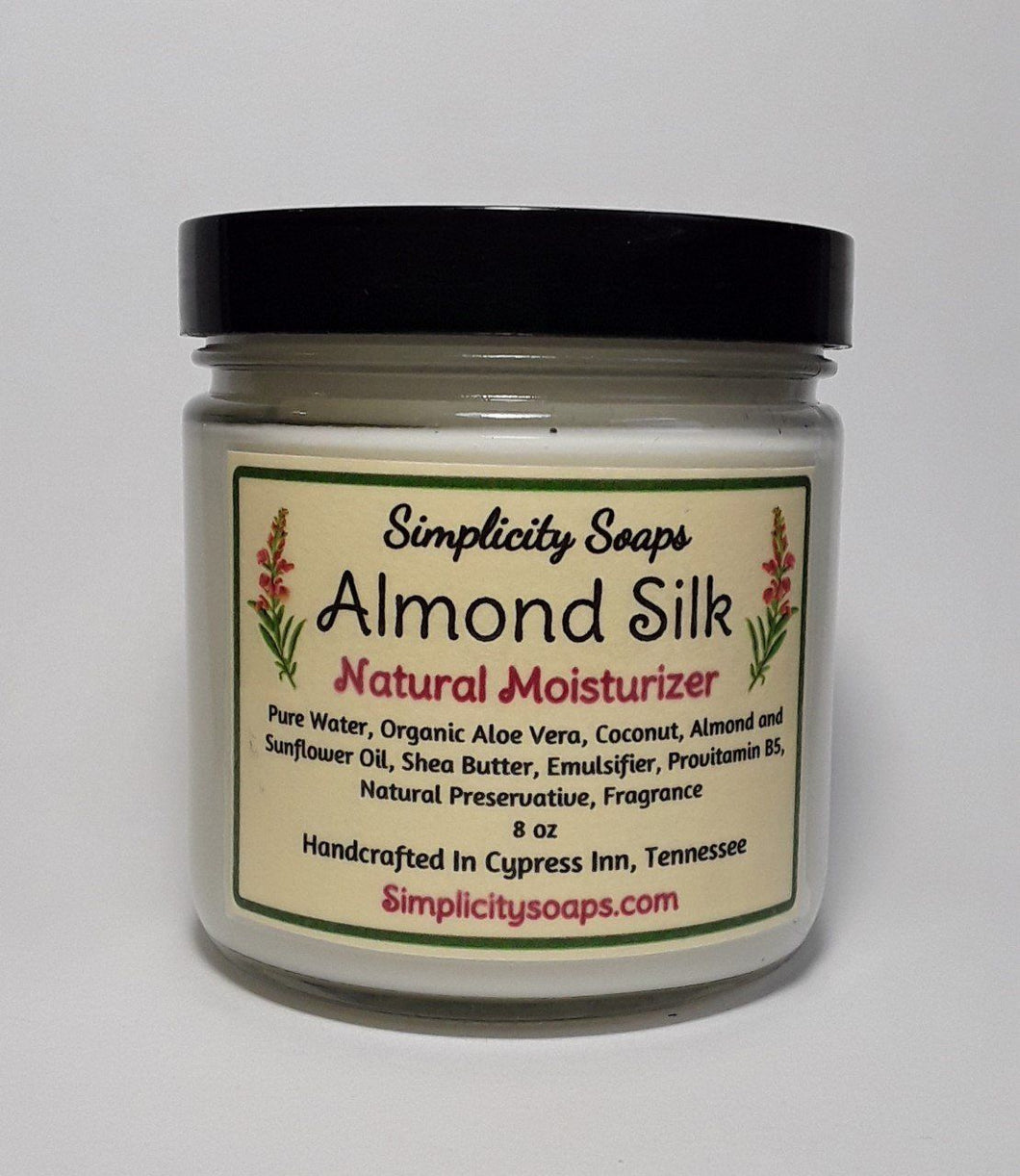 Natural moisturizing lotion - Almond Silk, Body lotion without chemicals, handmade lotion, vegan lotion recpie, lotion formula,